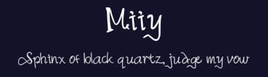 Miiy by Upan Sulfan — Script Handwritten Font — thumbnail 2