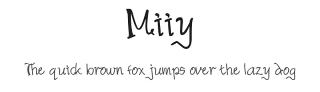 Miiy by Upan Sulfan — Script Handwritten Font