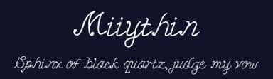 Miiythin by Upan Sulfan — Script Handwritten Font — thumbnail 2