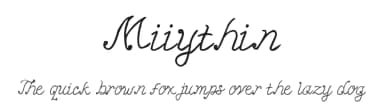 Miiythin by Upan Sulfan — Script Handwritten Font — thumbnail 1