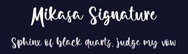 Mikasa Signature by Creakokun Studio — Script Handwritten Font — thumbnail 2