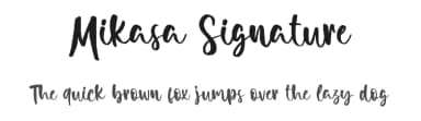 Mikasa Signature by Creakokun Studio — Script Handwritten Font — thumbnail 1