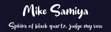 Mike Samiya by Akhmad Reza Fauzi — Script Handwritten Font — thumbnail 2