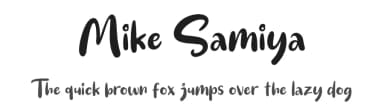 Mike Samiya by Akhmad Reza Fauzi — Script Handwritten Font — thumbnail 1