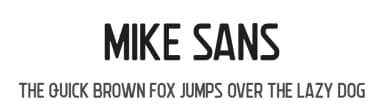 Mike Sans by Wahyu Rahmawan — Sans Serif Font — thumbnail 1