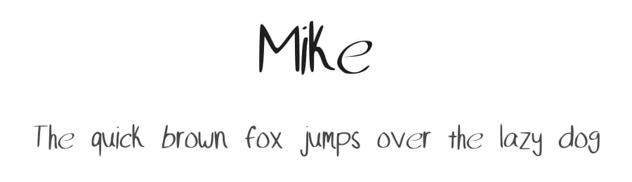 Mike by Michael Esposito — Script Handwritten Font