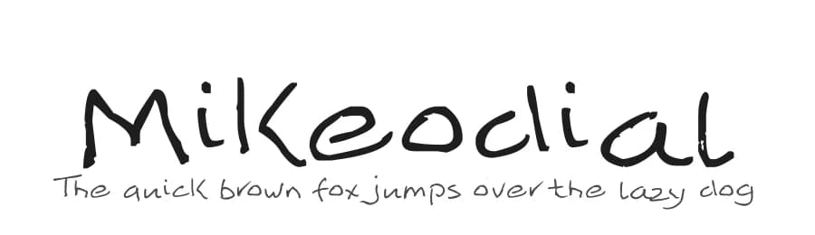 Mikeodial by Michael Cunningham — Script Handwritten Font