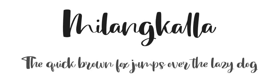 Milangkalla by Vunira Design — Script Handwritten Font — preview 1