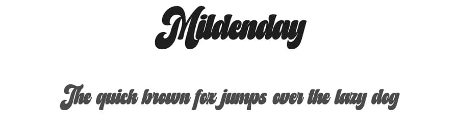 Mildenday by Ditatype — Script Handwritten Font
