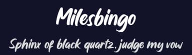Milesbingo by Rochart Studio — Script Handwritten Font — thumbnail 2