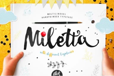 Miletta Font by Blessed Print — Script Handwritten Font — thumbnail 1