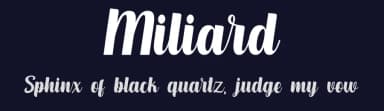 Miliard by Debut Studio — Script Handwritten Font — thumbnail 2