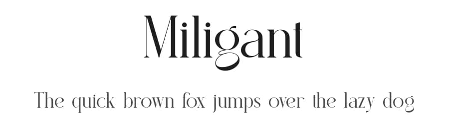 Miligant by Slide Shoot Type — Serif Font