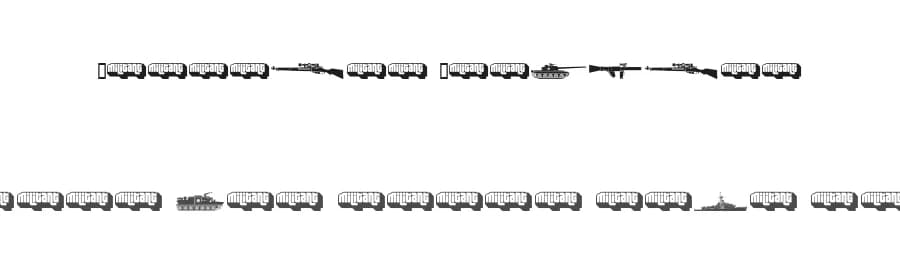 Military Dingbats by Fenotype — Dingbats Font