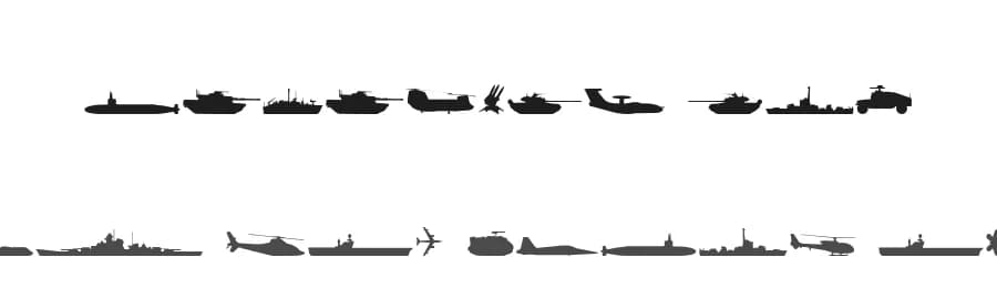 Military RPG by Iconian Fonts — Dingbats Font