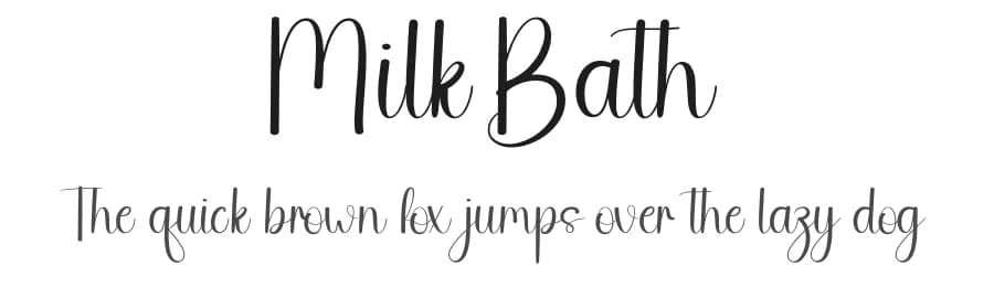 Milk Bath by Andi Moz — Script Handwritten Font
