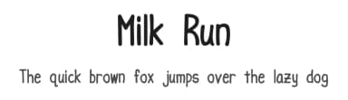 Milk Run by Font Monkey — Script Handwritten Font — thumbnail 1