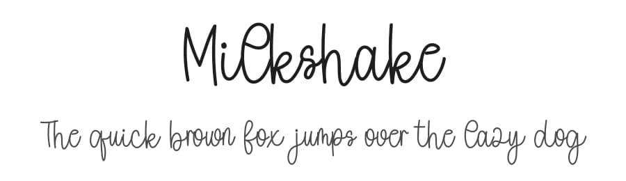 Milkshake by FreshtypeINK — Script Handwritten Font
