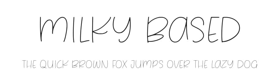 Milky Based by Balpirick Studio — Script Handwritten Font