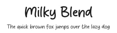 Milky Blend by MJType — Script Handwritten Font — thumbnail 1
