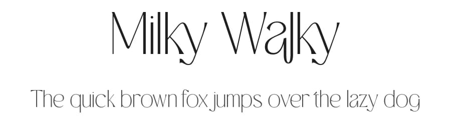 Milky Walky by BrandSemut — Sans Serif Font