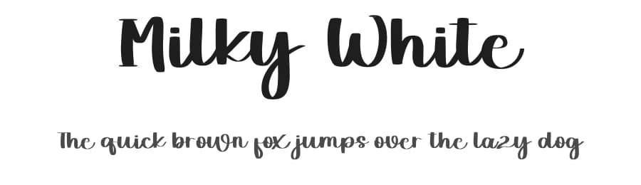 Milky White by Inermedia Studio — Script Handwritten Font