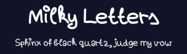 Milky Letters by Ramiro Baldivieso — Script Handwritten Font — thumbnail 2