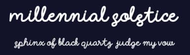 Millennial Solstice by PremiereGraphics — Script Handwritten Font — thumbnail 2
