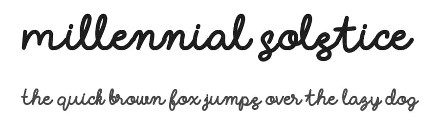 Millennial Solstice by PremiereGraphics — Script Handwritten Font