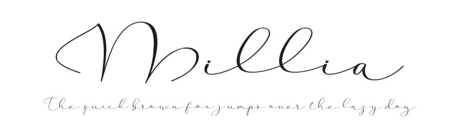 Millia by Sarif Letter — Script Handwritten Font