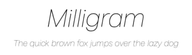 Milligram by Zetafonts — Sans Serif Font — thumbnail 1