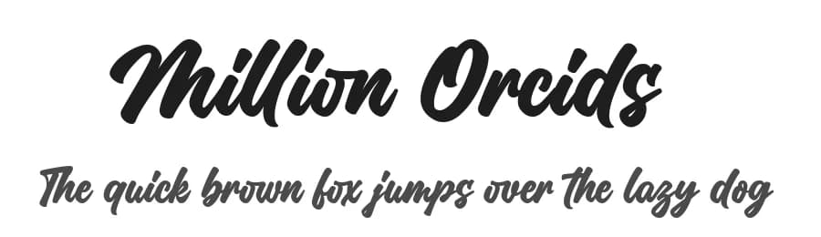 Million Orcids by Four Lines — Script Handwritten Font