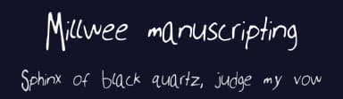 Millwee manuscripting by Jackson Millwee — Script Handwritten Font — thumbnail 2