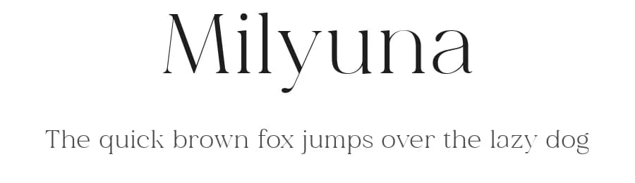 Milyuna by Suby Studio — Serif Font