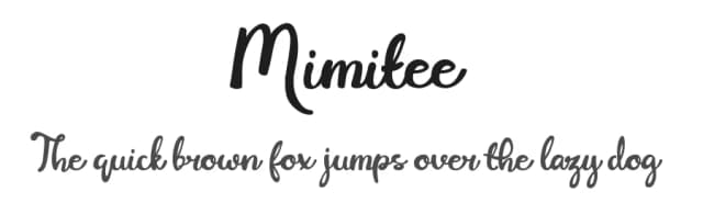 Mimitee by Ruangkerja — Script Handwritten Font
