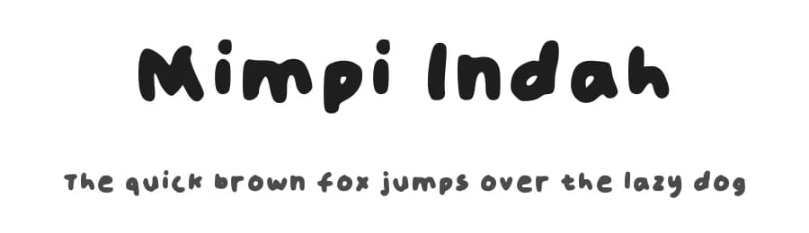 Mimpi Indah by Mimpi Indah — Script Handwritten Font