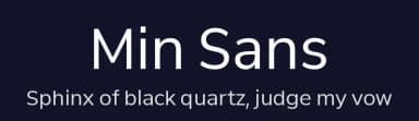 Min Sans by Jinseong Kim — Sans Serif Font — thumbnail 2