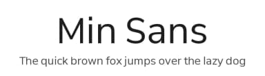 Min Sans by Jinseong Kim — Sans Serif Font — thumbnail 1