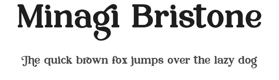 Minagi Bristone by Bearytype — Serif Font