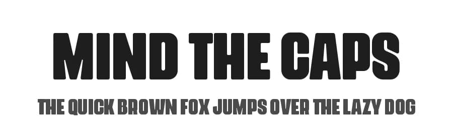 Mind The Caps by Shaped Fonts — Sans Serif Font