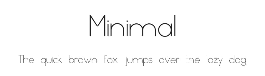 Minimal by Rita Escobar — Sans Serif Font