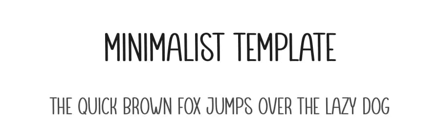 Minimalist Template by Andi Moz — Script Handwritten Font