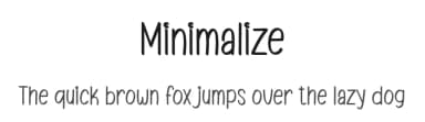 Minimalize by creatype designer — Script Handwritten Font — thumbnail 1