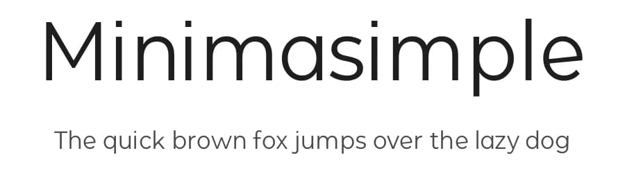 Minimasimple by Benoit Fourdinier — Sans Serif Font