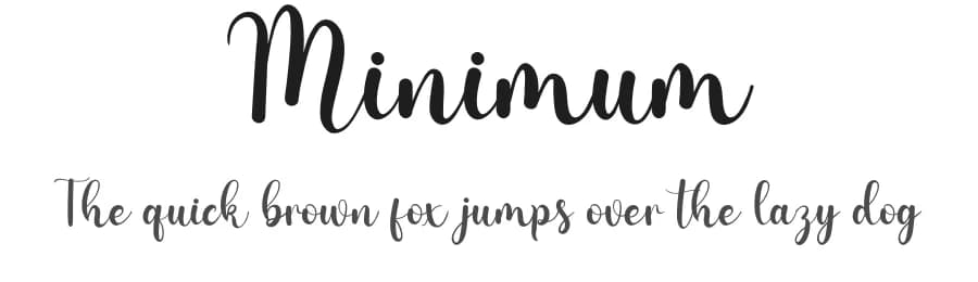 Minimum by creatype designer — Script Handwritten Font