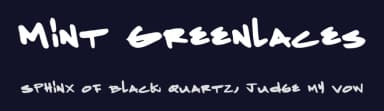 Mint Greenlaces by Greenlaces — Script Handwritten Font — thumbnail 2
