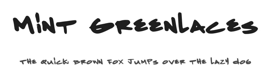 Mint Greenlaces by Greenlaces — Script Handwritten Font