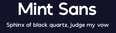 Mint Sans by pprmint — Sans Serif Font — thumbnail 2