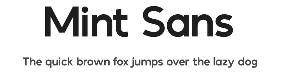 Mint Sans by pprmint — Sans Serif Font