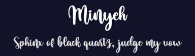 Minyeh by Bearytype — Script Handwritten Font — thumbnail 2